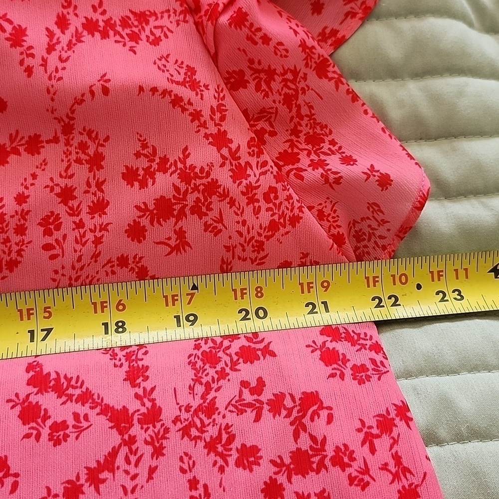 NWOT Pink Ruffled Sleeve Top Size  XLARGE - Picture 10 of 11